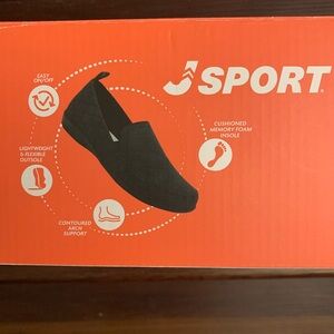 New J Sport Women's Size 10 Lisa Slip-On Shoes Brown Faux Fur & Memory Foam